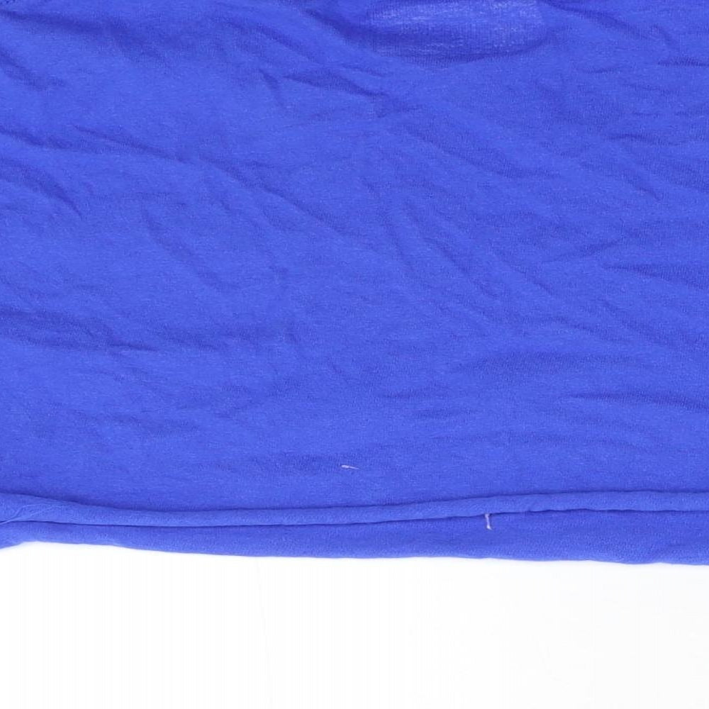 Pretty Little Thing Womens Blue Cropped T-Shirt Size S