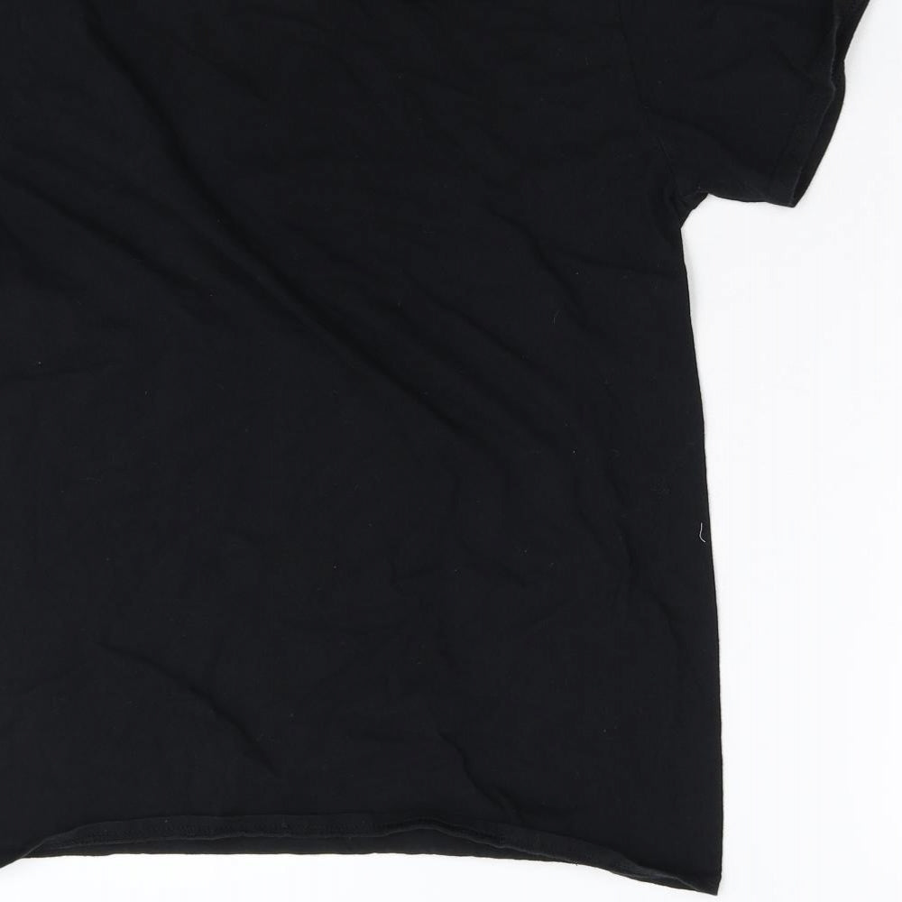 Gildan Boys Black Basic T-Shirt Size M - Play Station