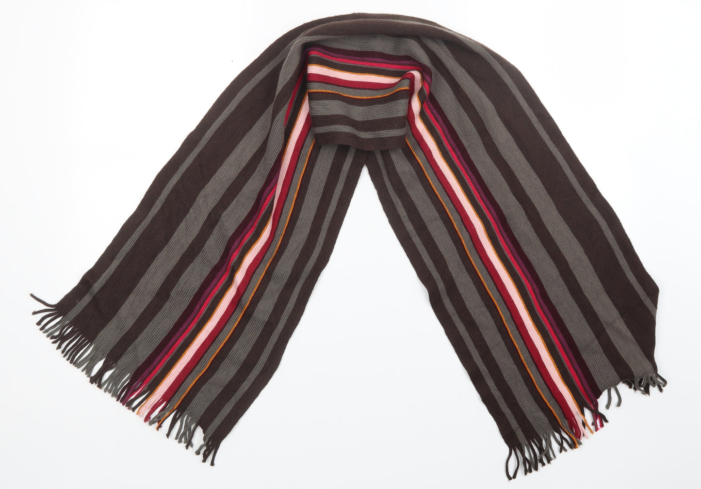 Preworn Womens Multicoloured Striped Scarf