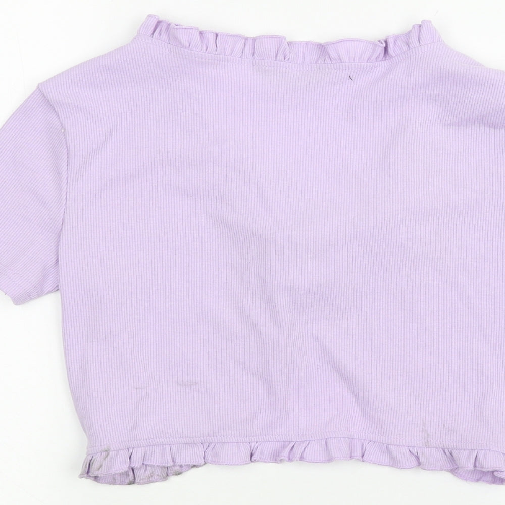 SheIn Womens Purple Cardigan Jumper Size S
