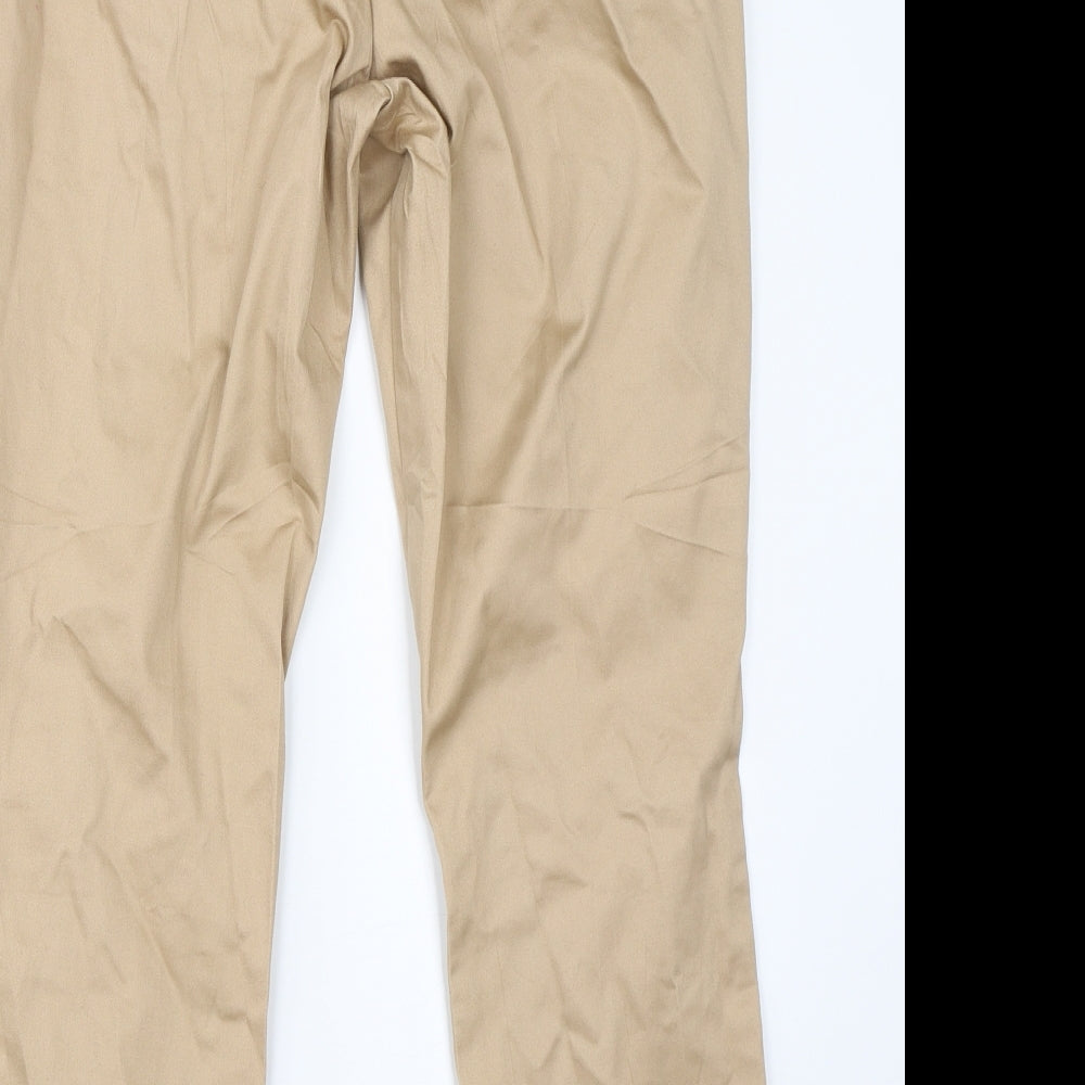 H&M Womens Brown Chino Trousers Size 18 L24 in