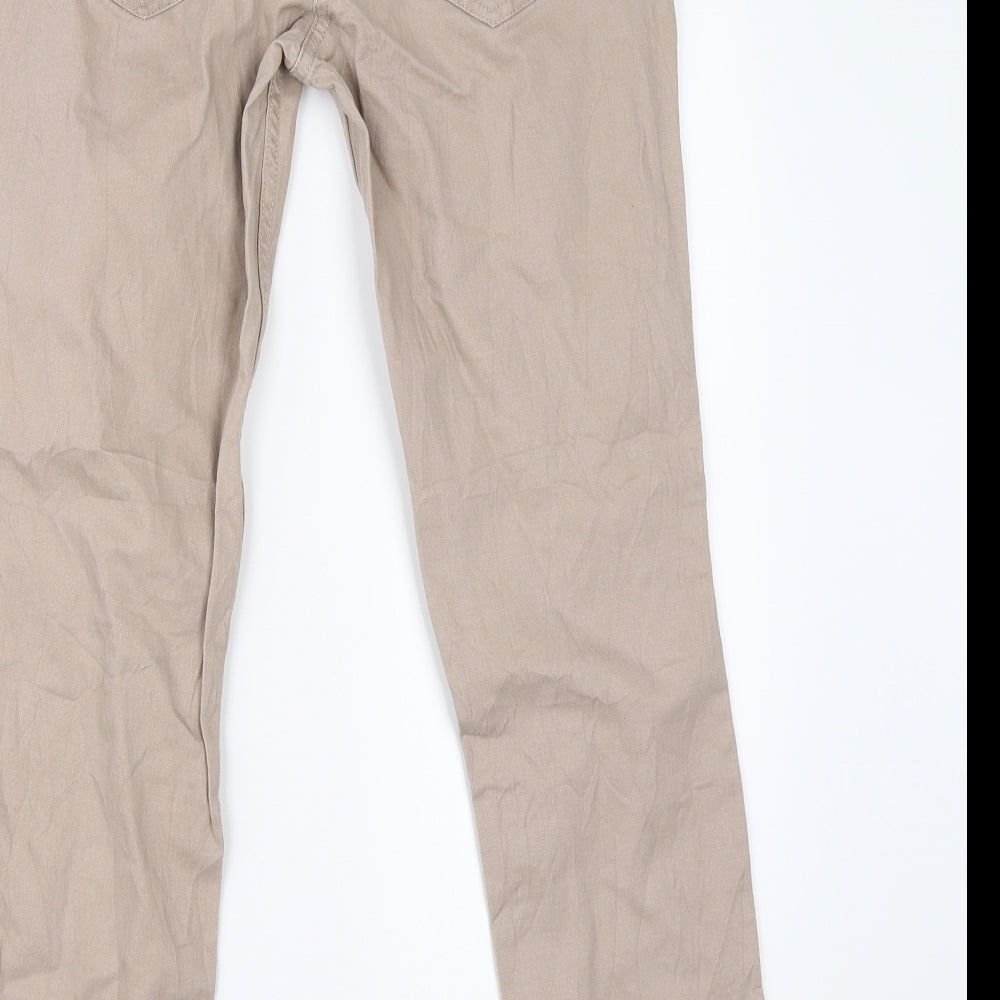 Up Fashion Womens Beige Chino Trousers Size 8 L32 in