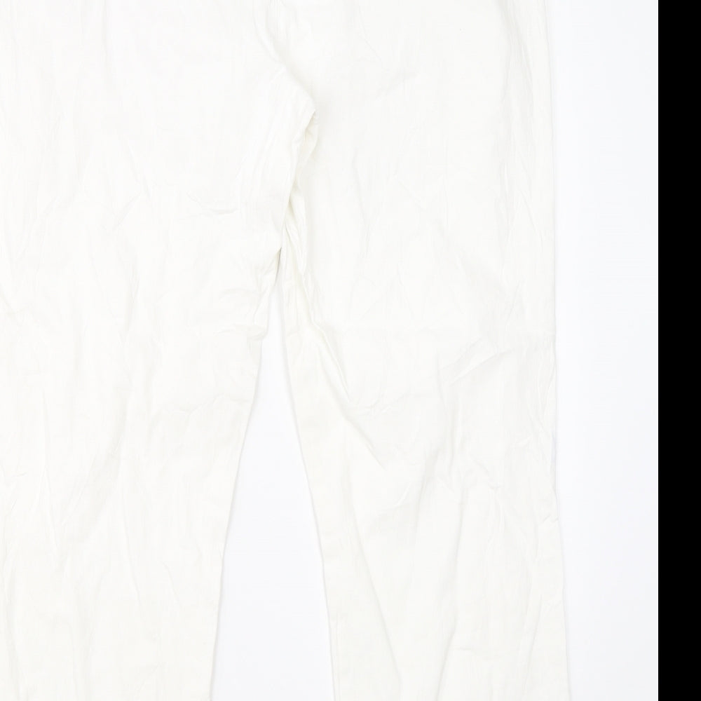 Ulla Popken Womens White Trousers Size 18 L28 in