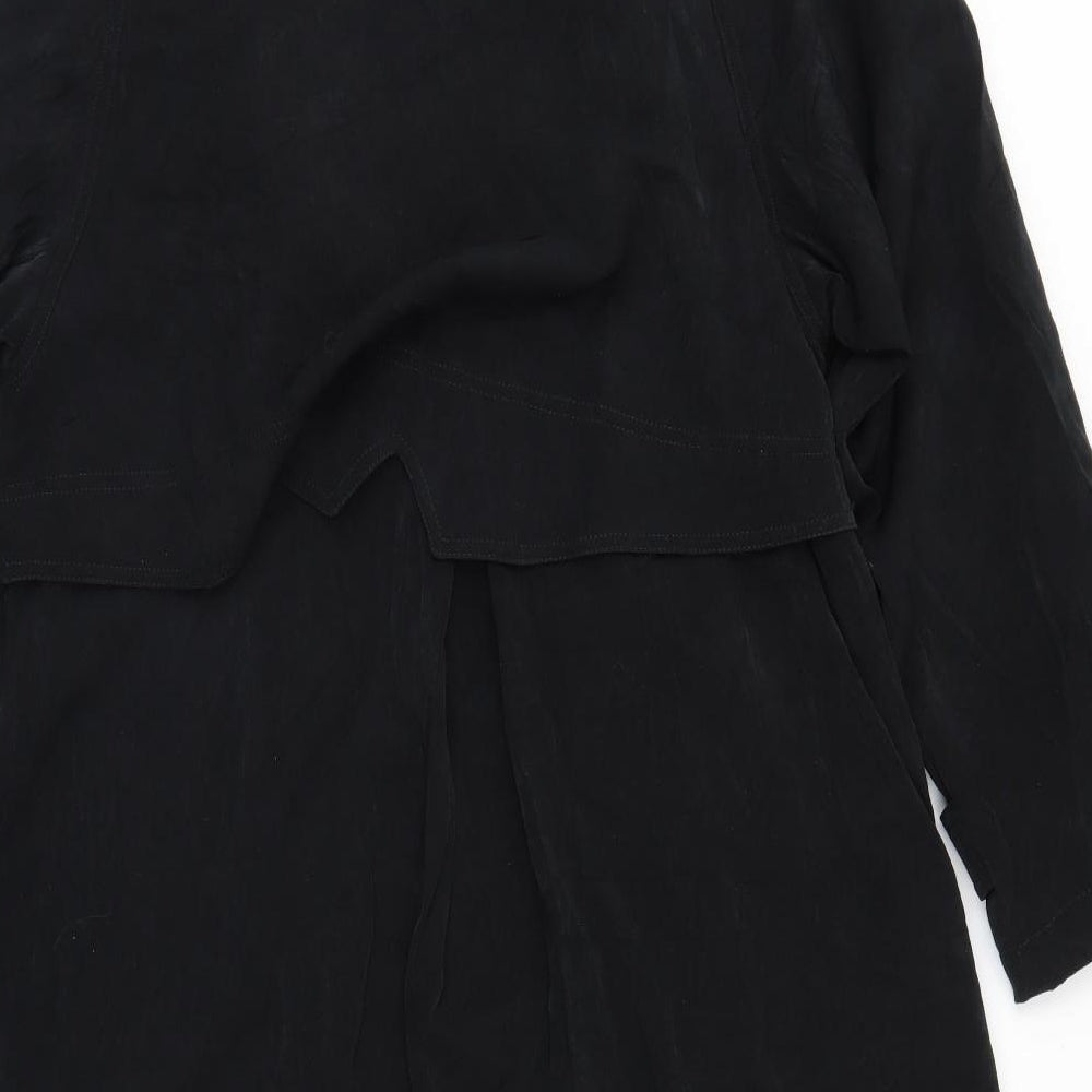 Preworn Womens Black Overcoat Coat