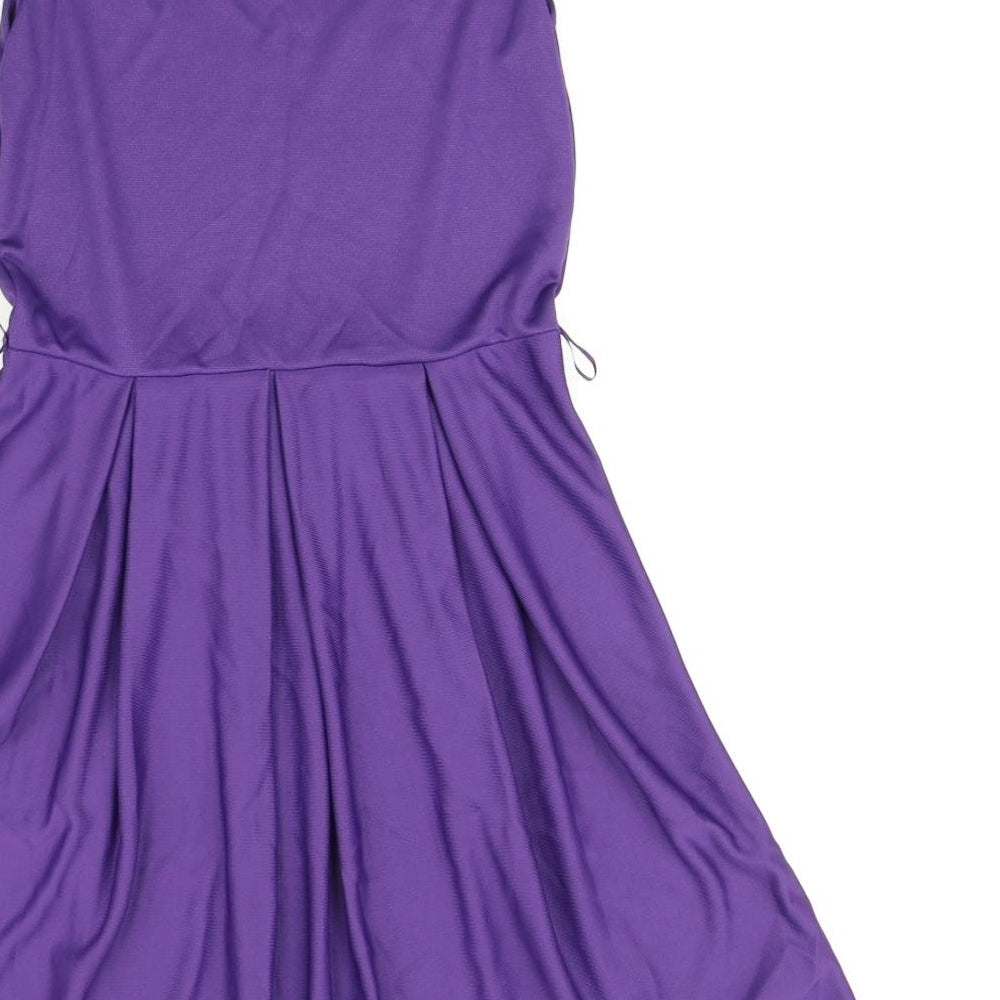 SHELIKES Womens Purple Fit & Flare