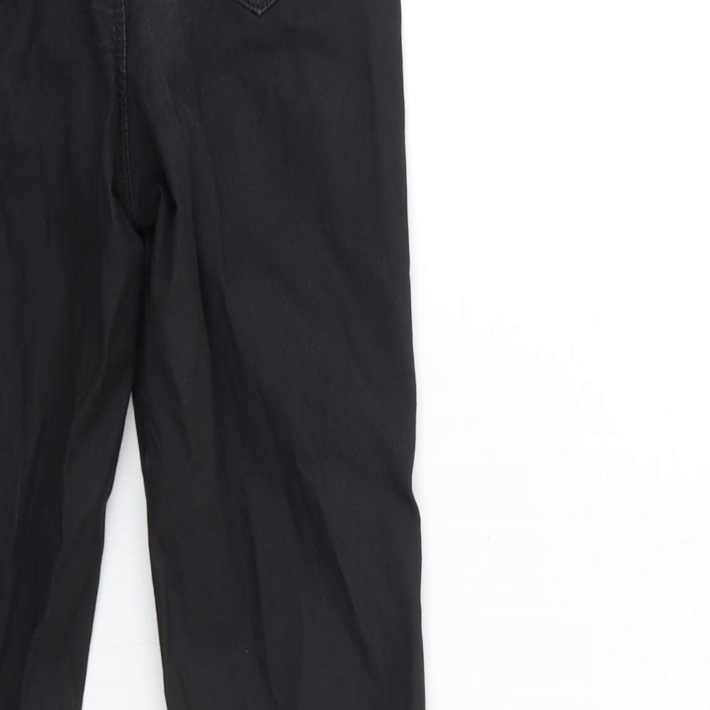 Topshop Womens Black Denim Skinny Jeans Size 26 in L32 in - PU COATED