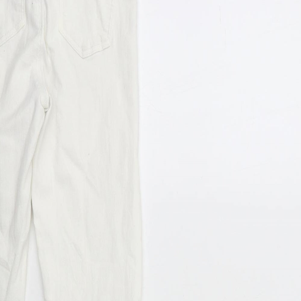 Topshop Womens White Denim Skinny Jeans Size 26 in L30 in