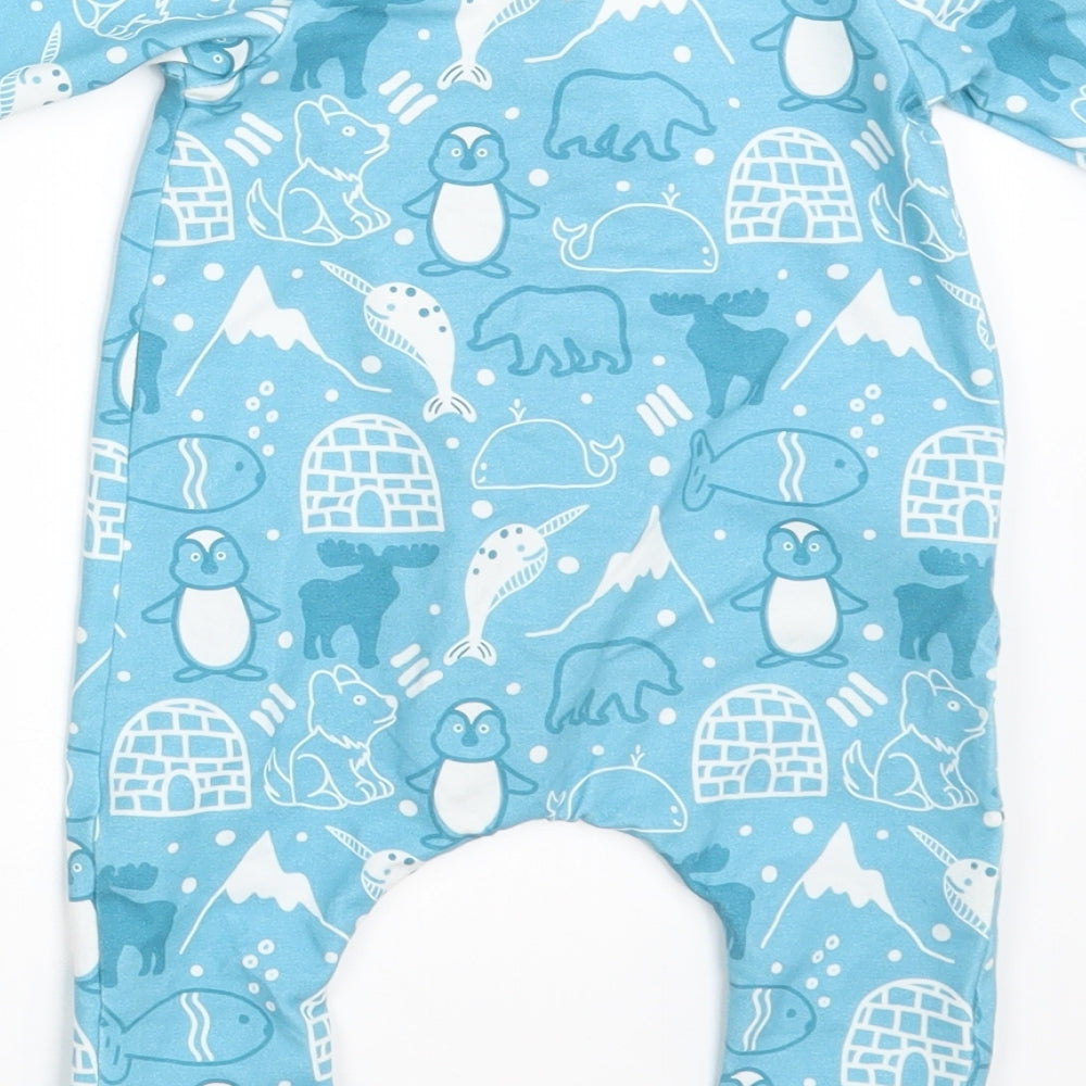 Preworn Boys Blue Animal Print Coverall One-Piece One Size