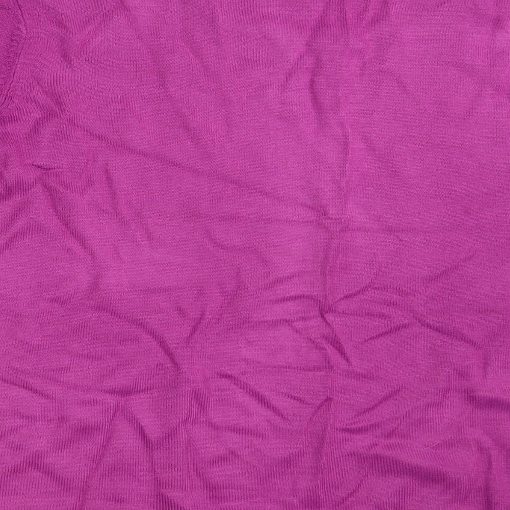 BM Collection Womens Purple Pullover Jumper Size L