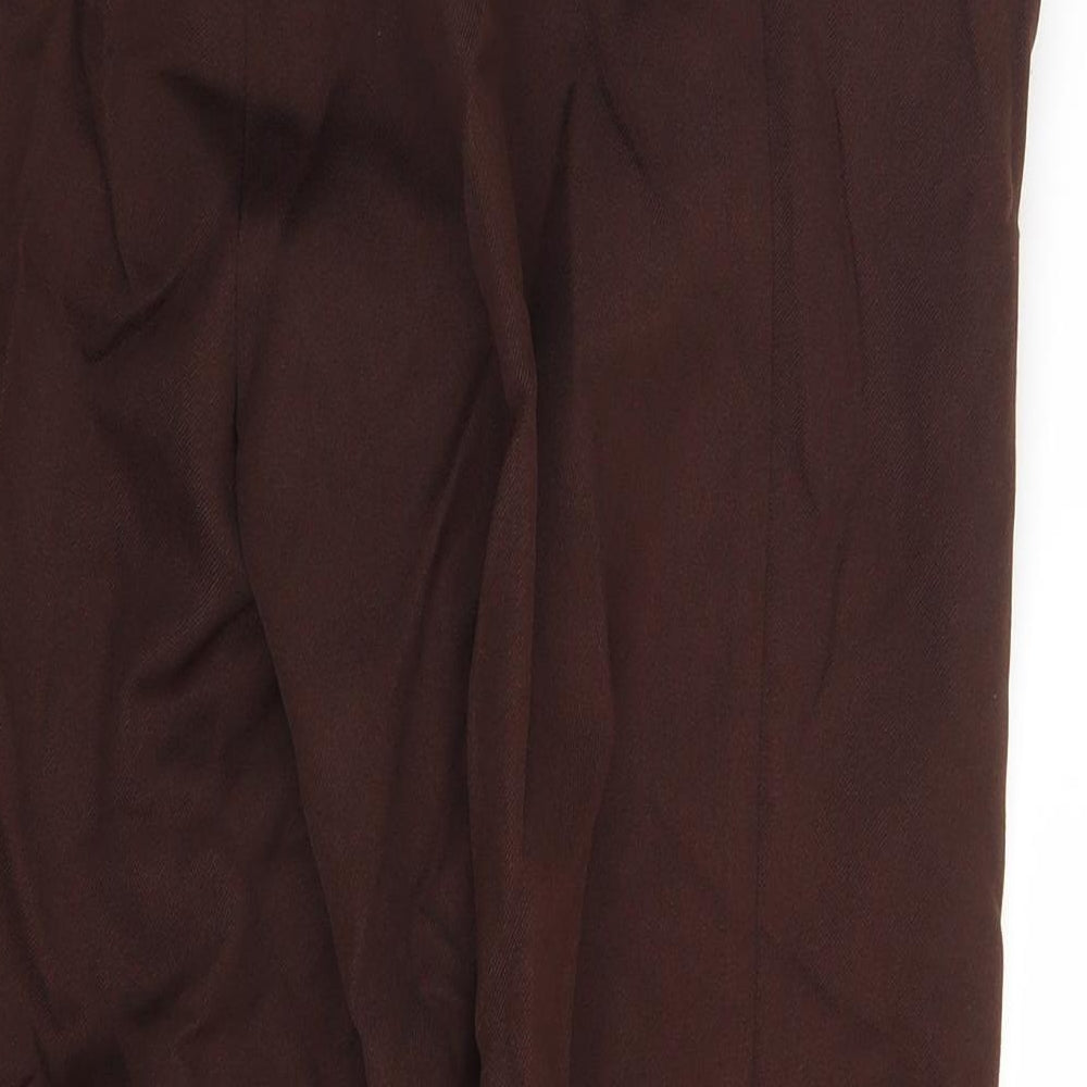 Slimma Womens Brown Dress Pants Trousers Size 12 L25 in