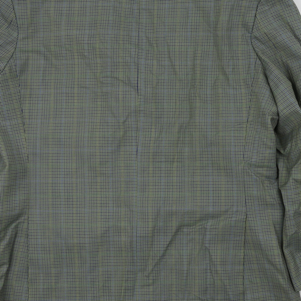 M&S Mens Green Geometric Jacket Blazer Size 42