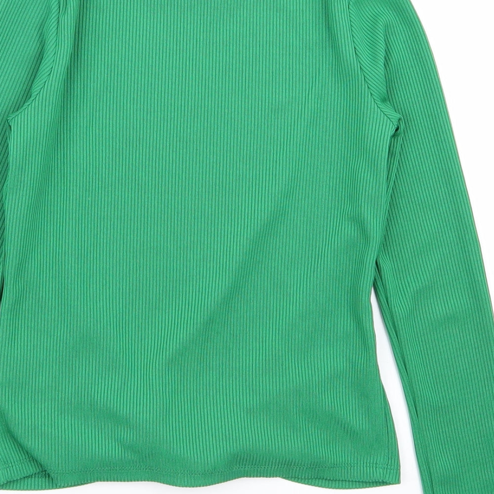 Candy Couture Girls Green Basic T-Shirt Size 12 Years