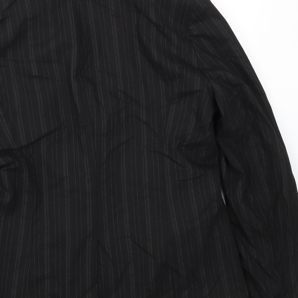 Sasha Womens Black Striped Jacket Blazer Size 16