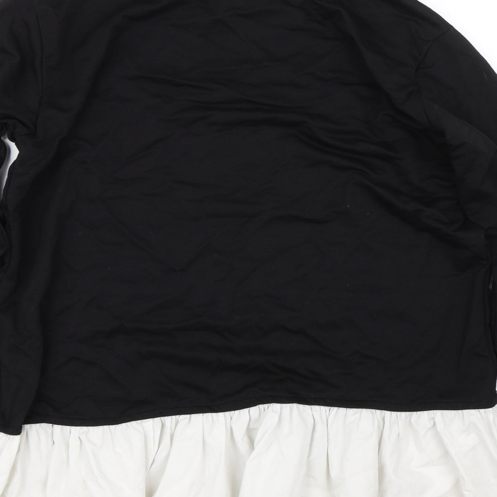 PRETTYLITTLETHING Womens Black Basic T-Shirt Size 8