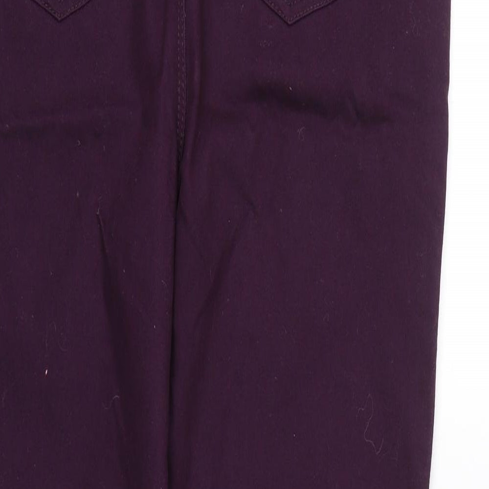 Dennim Womens Purple Denim Skinny Jeans Size 14 L26 in