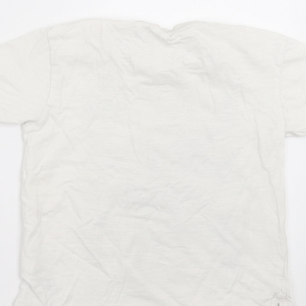 NEXT Boys White Basic T-Shirt Size 4 Years - Camo detail