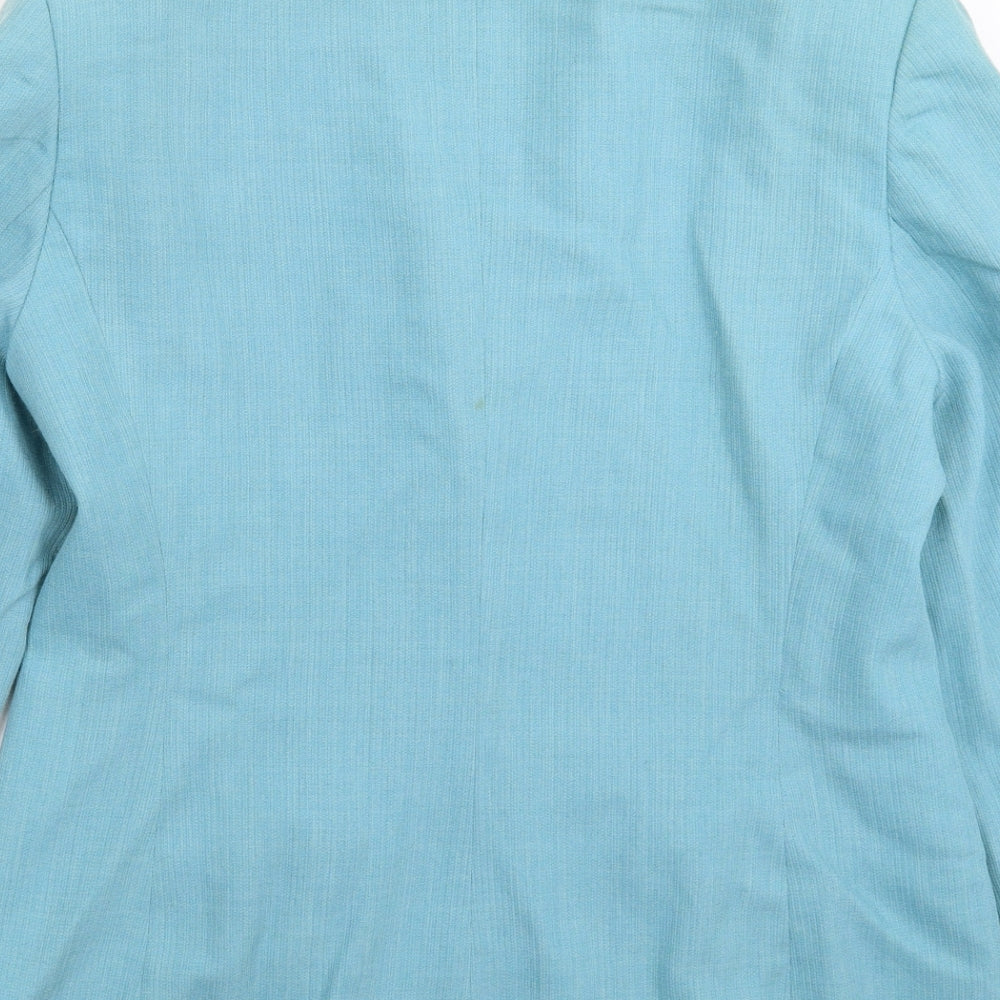 VIRTUE Womens Blue Jacket Suit Jacket Size 12