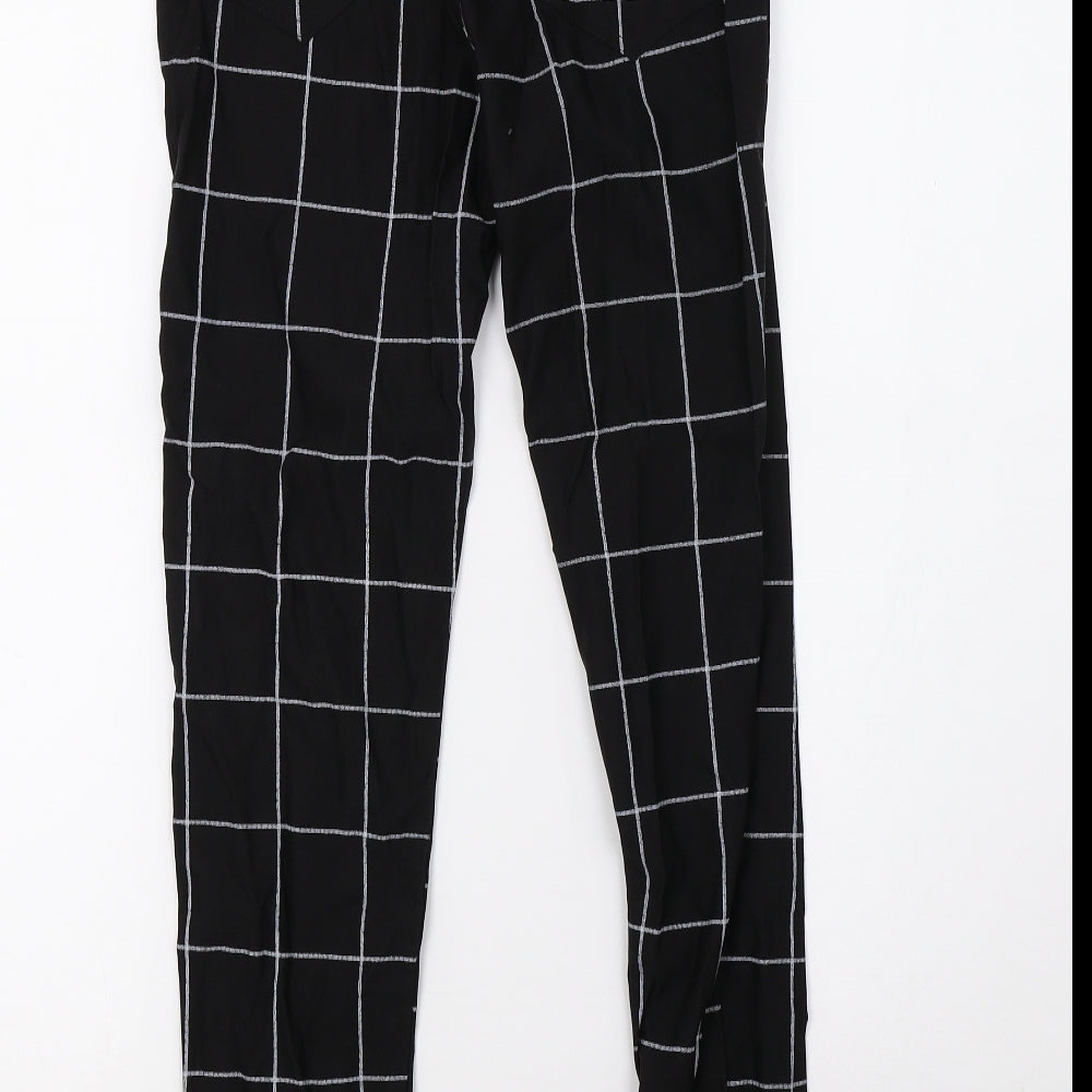 Preworn Womens Black Check Sweatpants Trousers Size M L30 in
