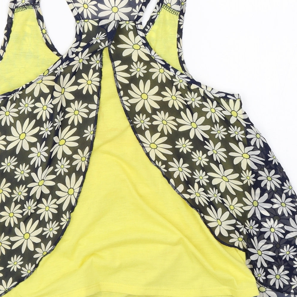 Faded Glory Womens Blue Floral Basic Blouse Size XL