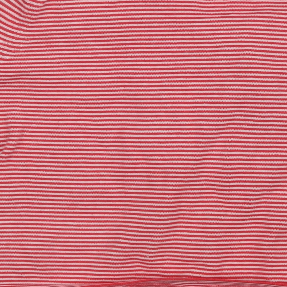 F&F Girls Red Striped Cardigan Jumper Size 12-18 Months