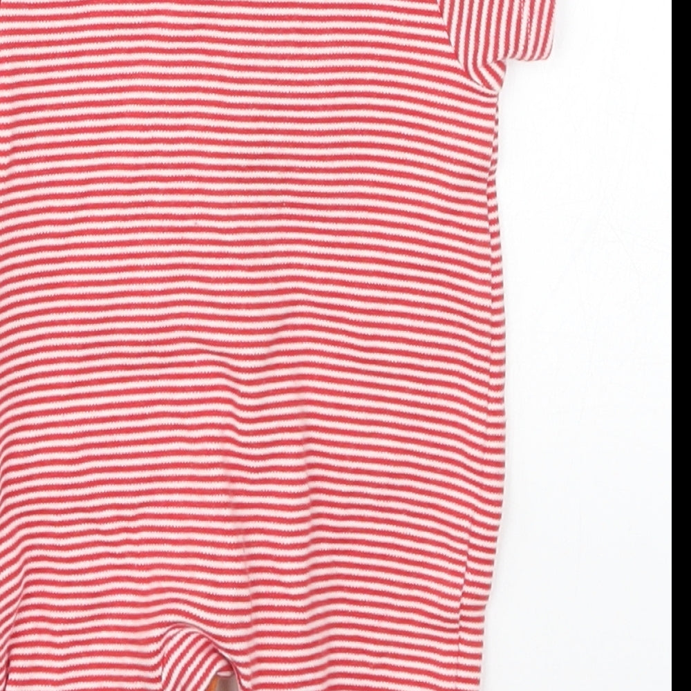 Nutmeg Baby Red Striped Babygrow One-Piece Size Newborn - Roar Snore Tiger