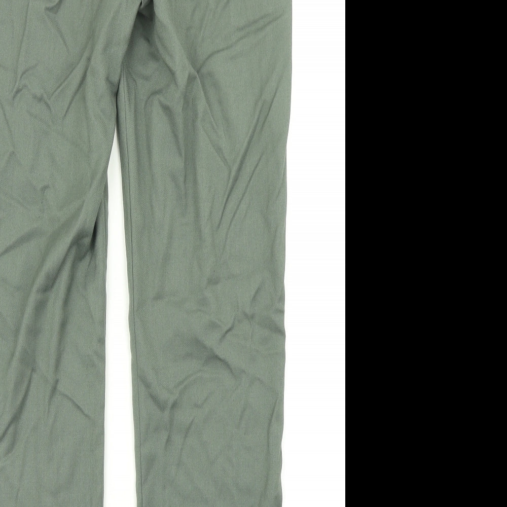 H&M Womens Green Dress Pants Trousers Size 6 L25 in