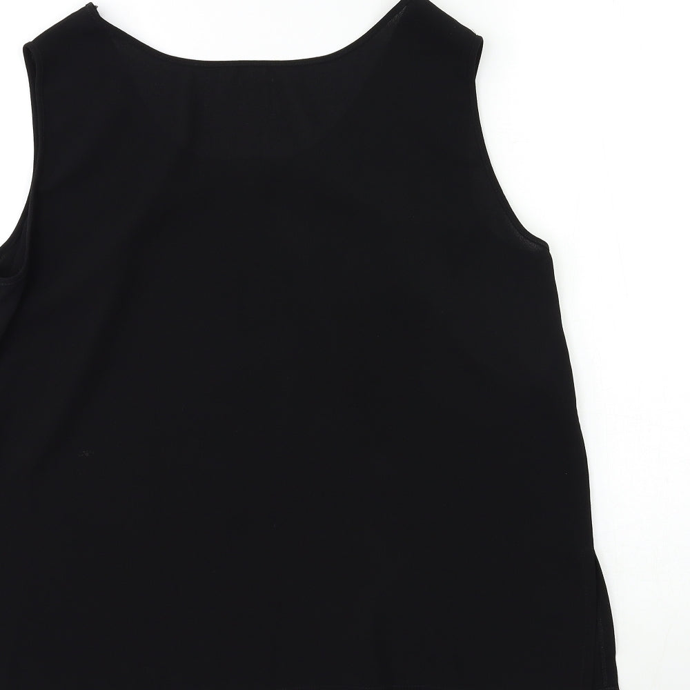 MATCH SET Womens Black Basic Tank Size 18