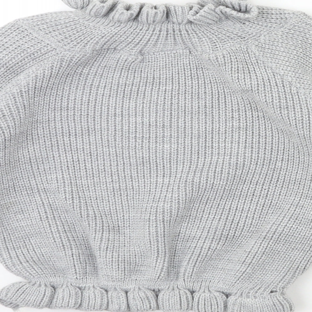 CAMEO ROSE Womens Grey Knit Pullover Jumper Size S