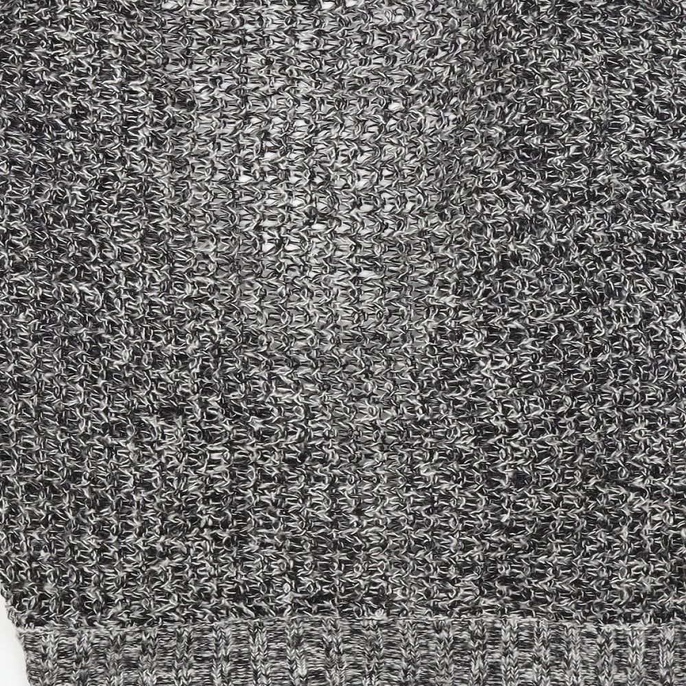 BM Collection Womens Grey Wrap Jumper Size M