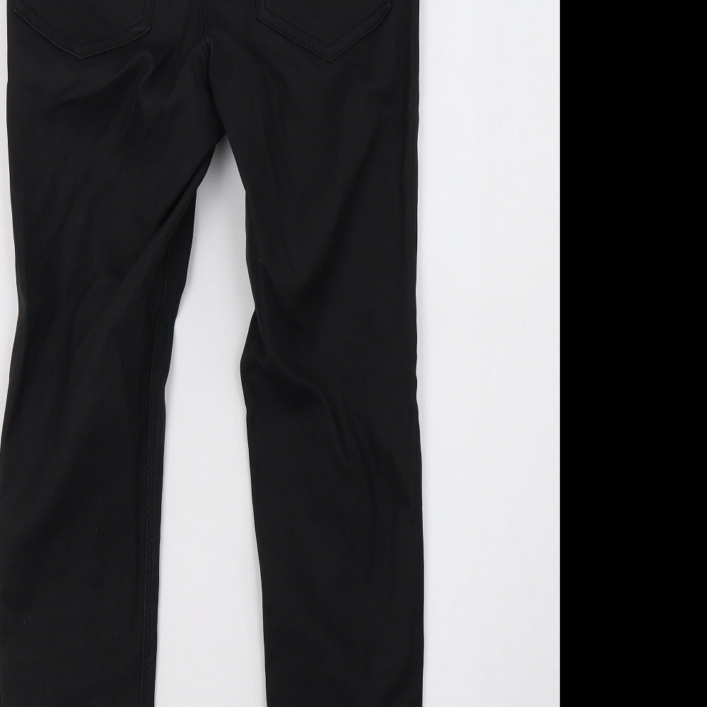 New Look Womens Black Latex Skinny Jeans Size 8 L28 in