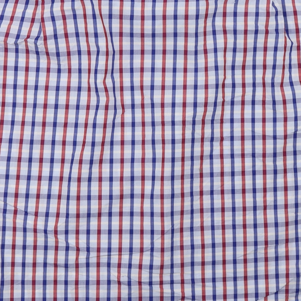 Dustin Mens White Check Button-Up Size L