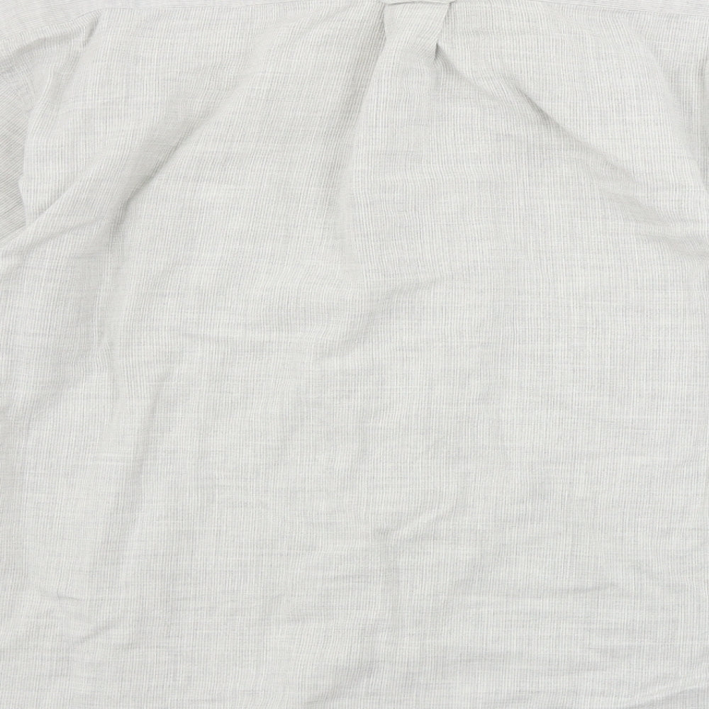 Marks and Spencer Mens Beige Button-Up Size 15.5