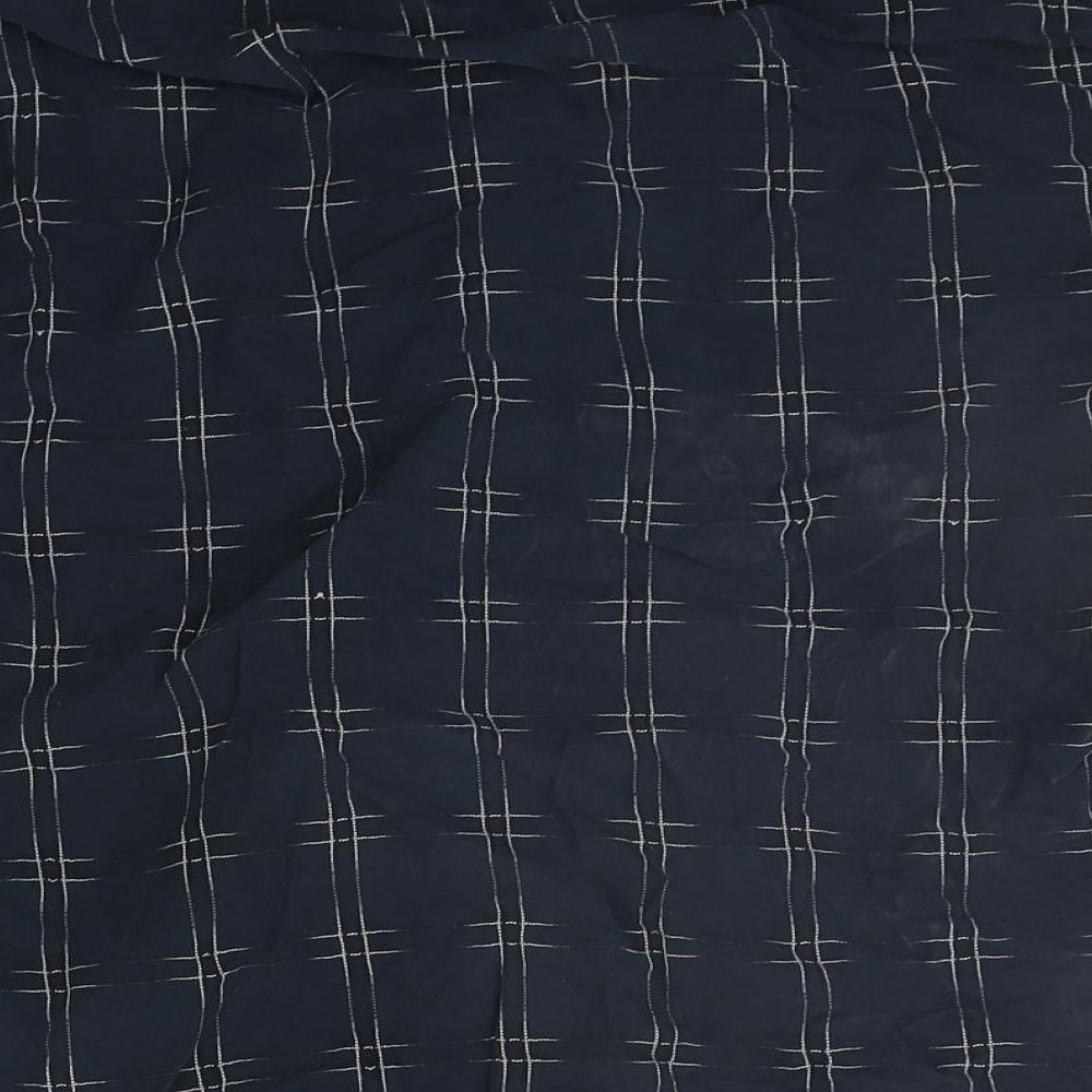 NEXT Mens Black Check Button-Up Size S