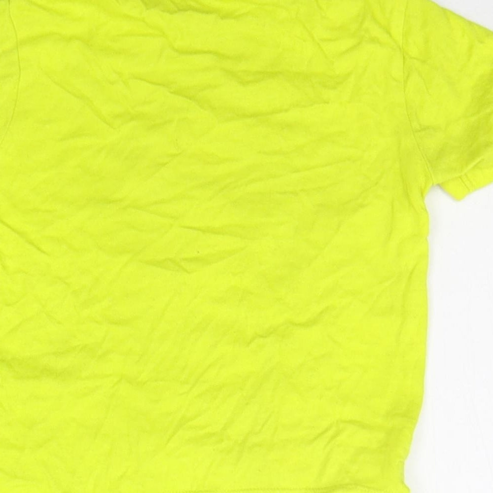 Disney Girls Yellow Basic T-Shirt Size 12-18 Months - micky mouse