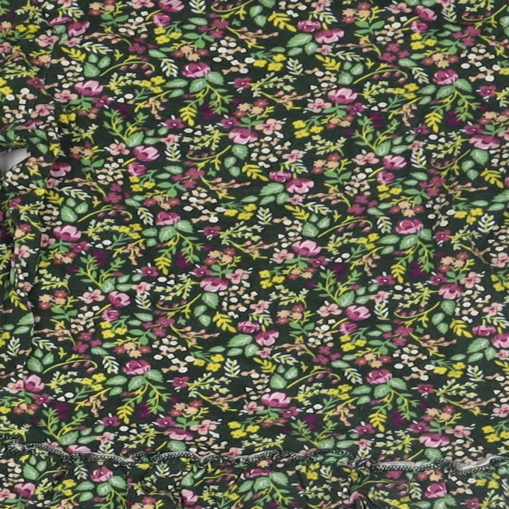 TU Girls Green Fair Isle T-Shirt Dress Size 3-4 Years