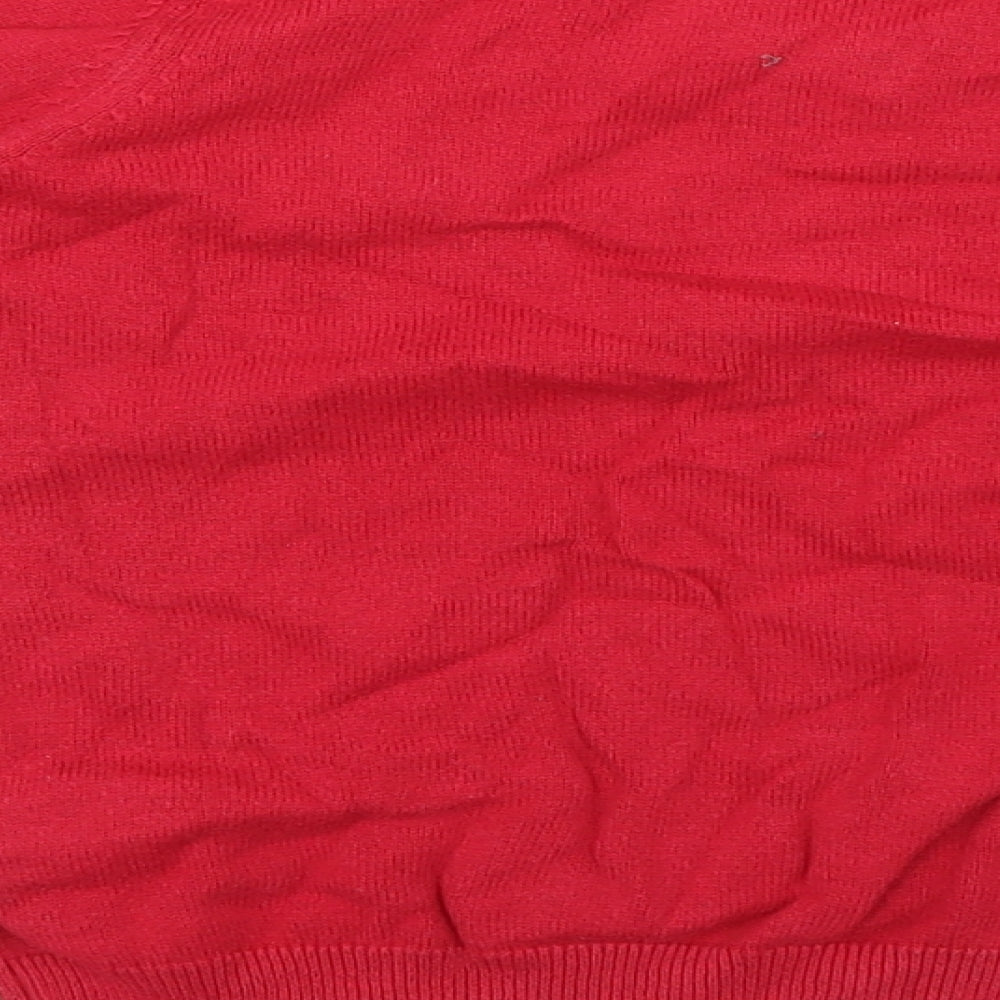 TU Boys Red Knit Pullover Jumper Size 6 Years