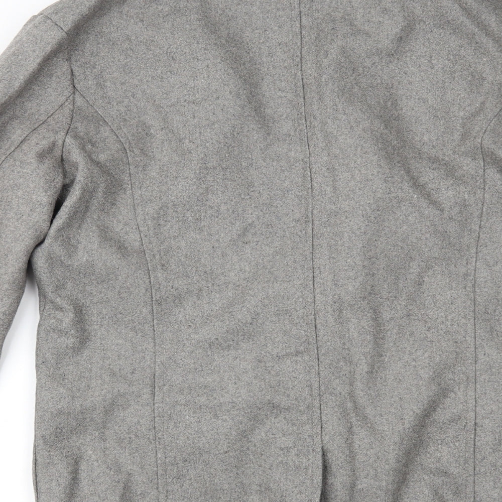 inmur Womens Grey Overcoat Coat Size L