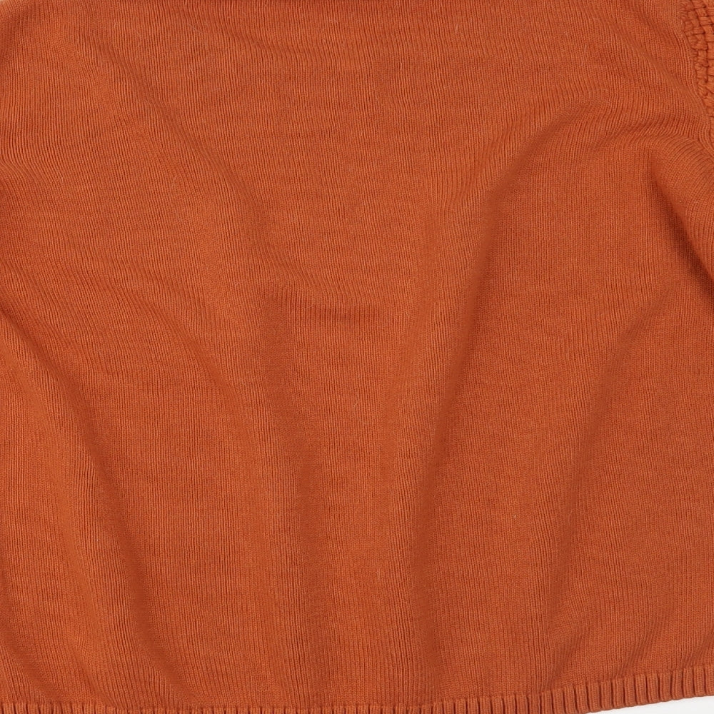 Isle Essentials Womens Orange Pullover Jumper Size L