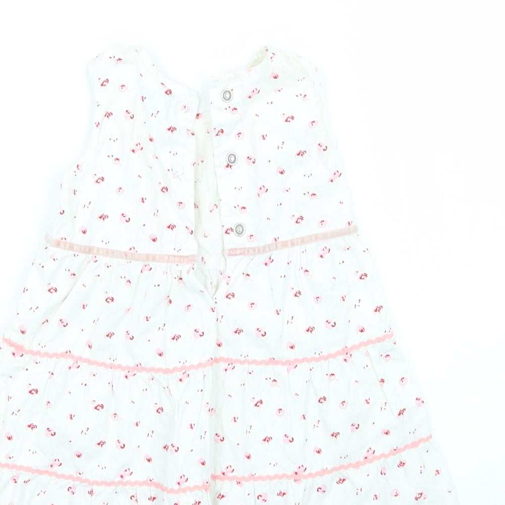 Adams Girls White Floral A-Line Size 3-6 Months