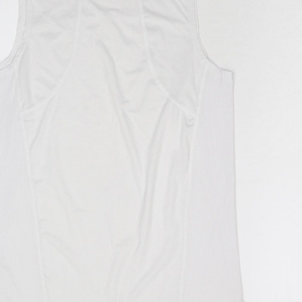 Work Out Womens White Basic Tank Size M
