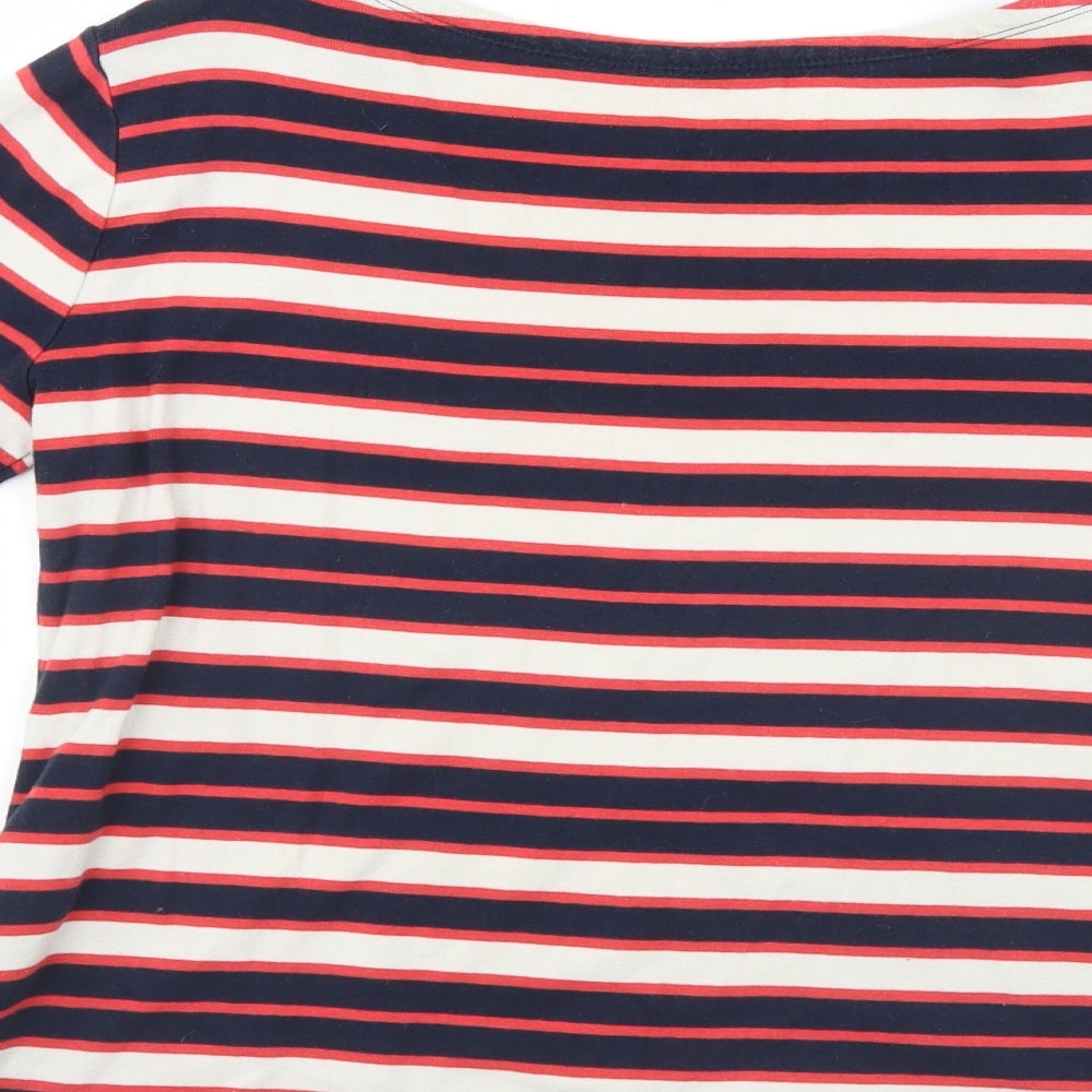 Lands End Womens Multicoloured Striped Pullover Jumper Size S