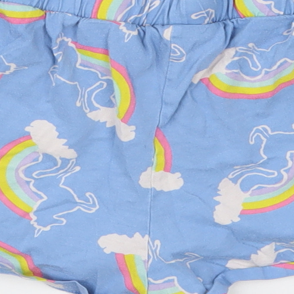 ASOS Womens Blue Geometric Sweat Shorts Size 6 - Unicorns Loungewear