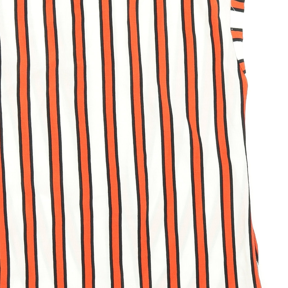 NEXT Womens Red Striped Basic Blouse Size 10