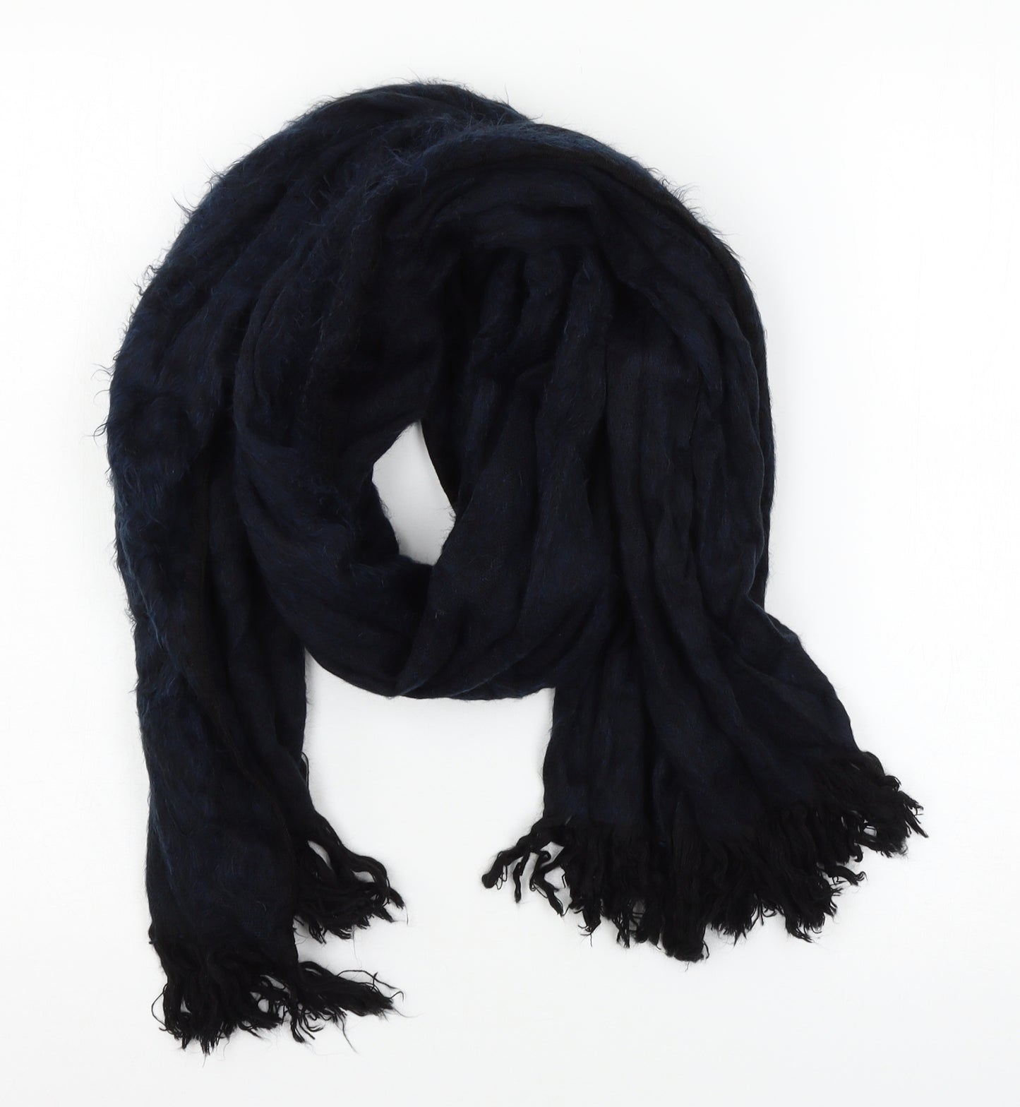 Preworn Womens Blue Knit Scarf