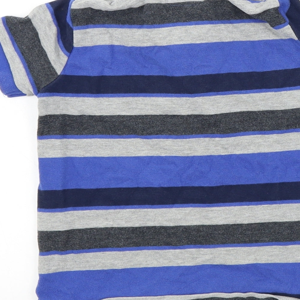 NEXT Boys Black Striped Basic Polo Size 3 Years