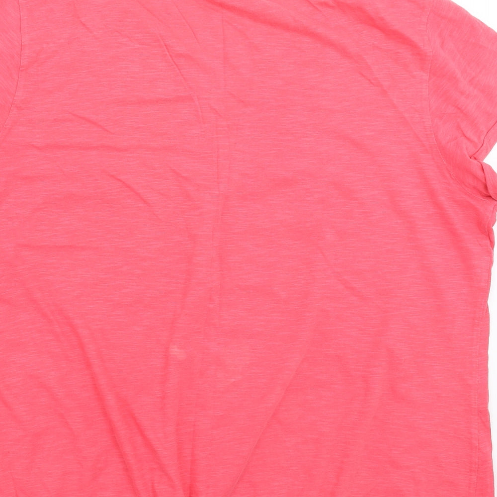 Marks and Spencer Womens Pink Basic T-Shirt Size 16