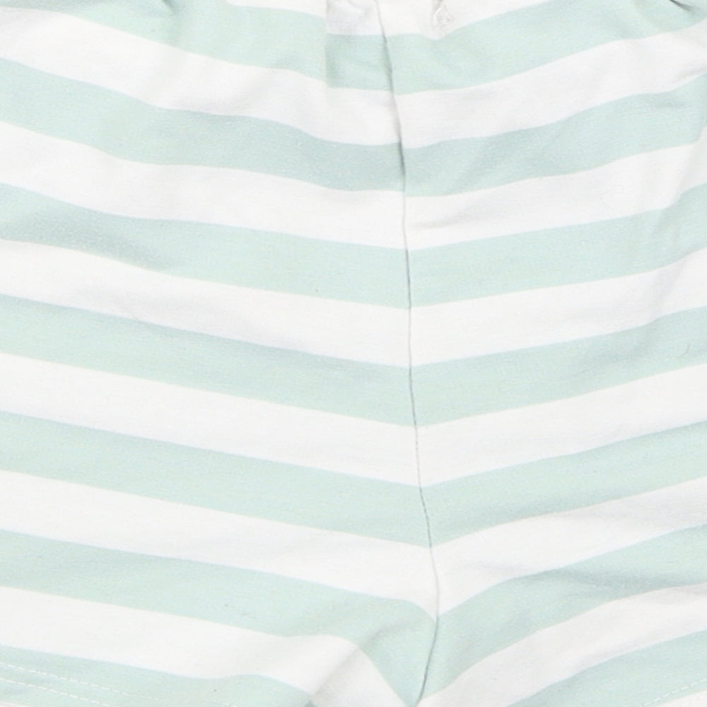 In the Style Womens Green Striped Hot Pants Shorts Size 12