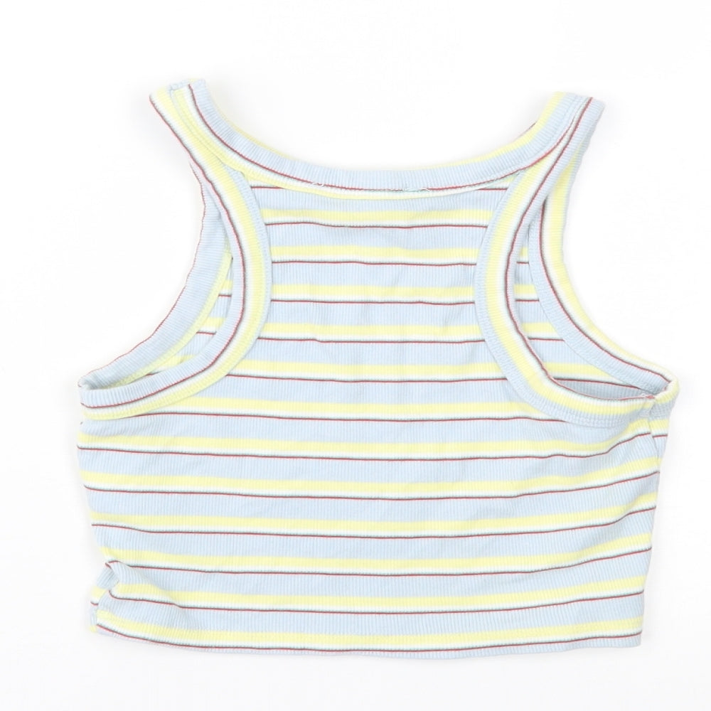 Primark Womens Multicoloured Striped Cropped Tank Size XS
