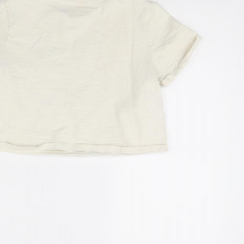 F&F Girls Beige Cropped T-Shirt Size 10 Years - nyc