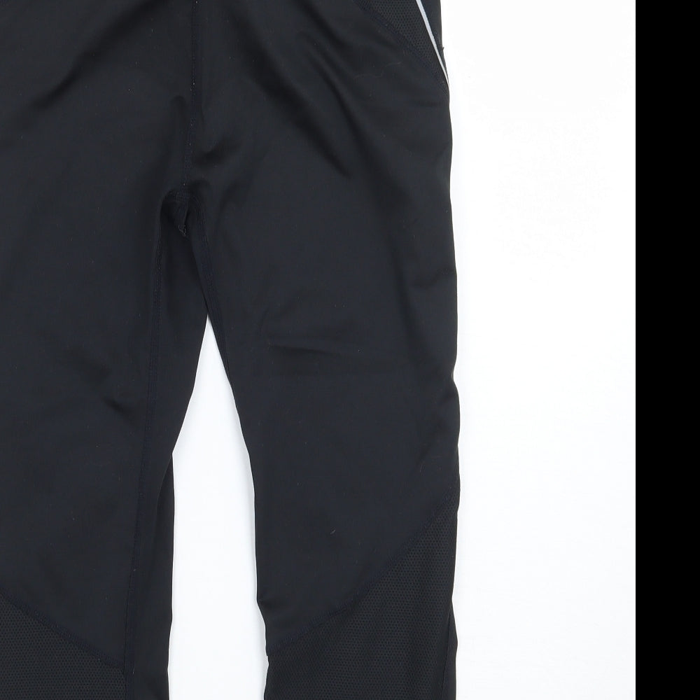 Work out Womens Black Cropped Leggings Size S